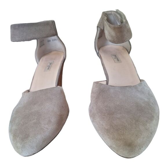 Paul Green Noreen D'Orsay Pump Stacked Heel Almond Toe Ankle Strap Suede 8.5 - Picture 8 of 15